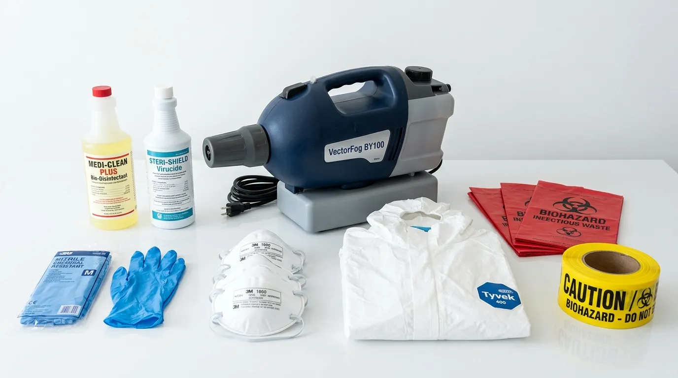 Professional biohazard remediation crew working in District Heights