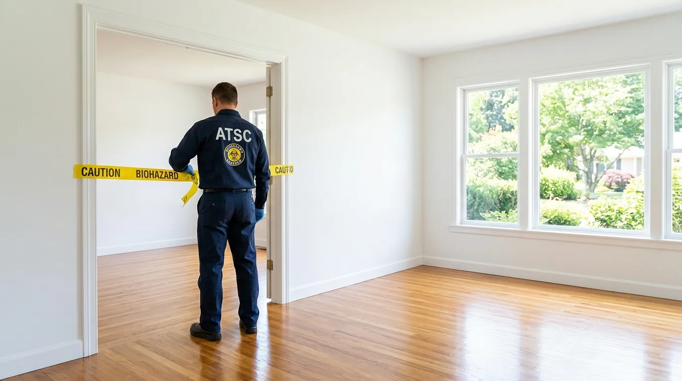 Certified biohazard cleanup crew performing Decomposition Cleanup in District Heights